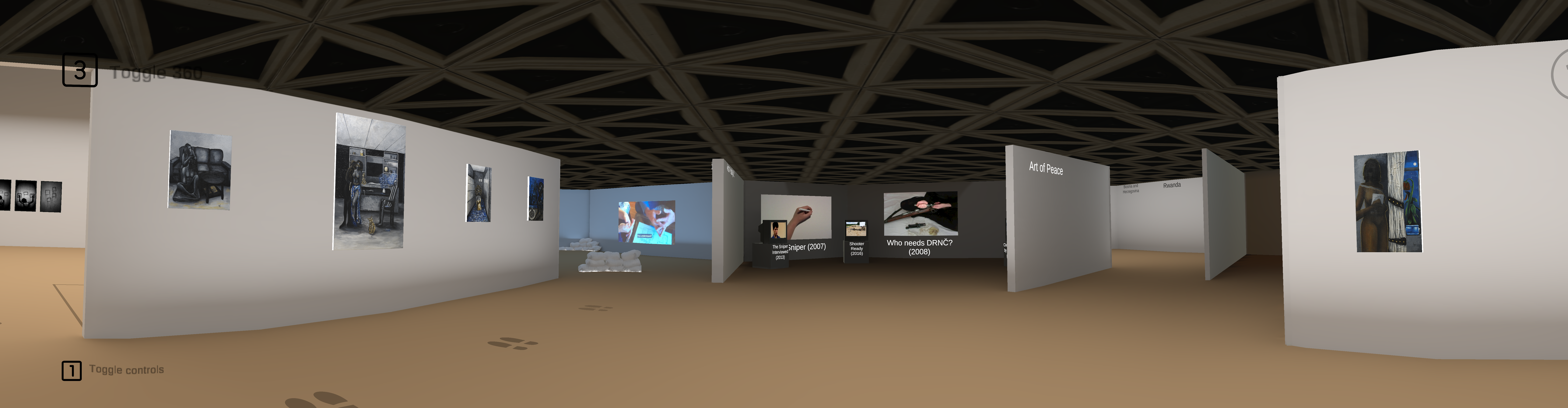 Immersive Art of Peace: Art of War exhibition walk-through in 3D