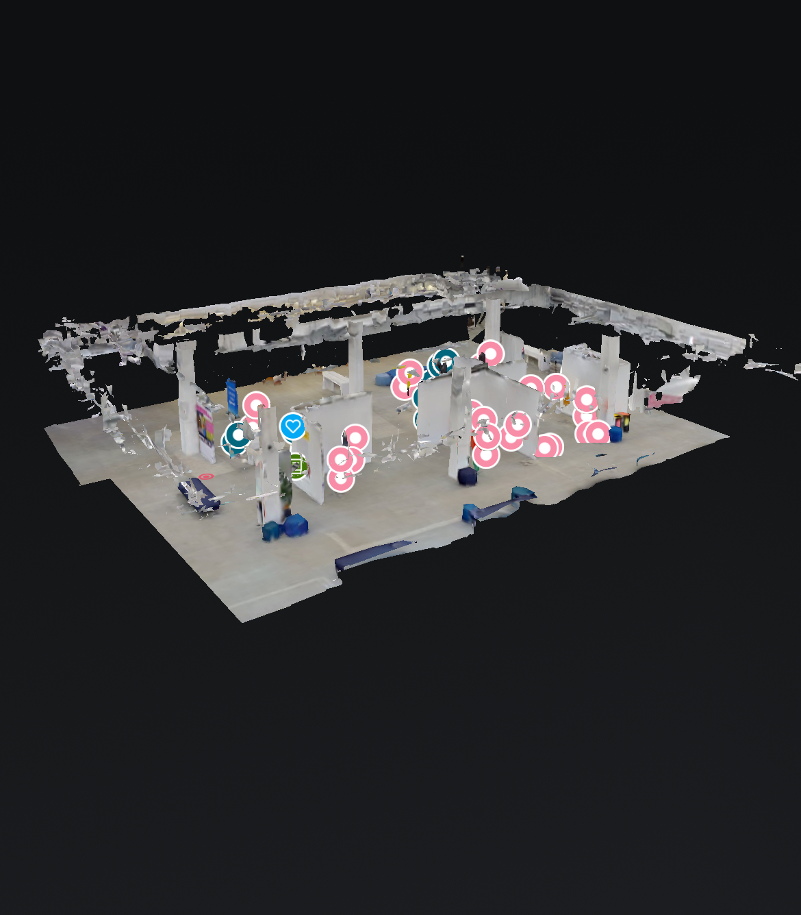Point-cloud of a virtual fashion show